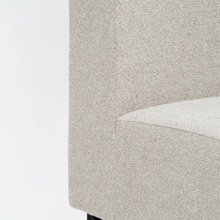 Bank HD2 tweezits naturel 120cm van House Doctor, schuin van voren met vorm en afwerking zichtbaar