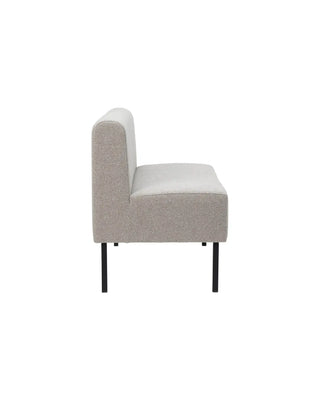 Bank HD2 tweezits naturel 120cm van House Doctor, recht van voren met vorm en afwerking zichtbaar