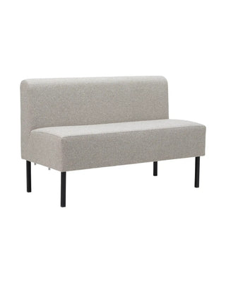 Bank HD2 tweezits naturel 120cm van House Doctor, van opzij met vorm en afwerking zichtbaar