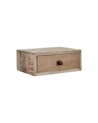 Bedsi naturel wandtafel mangohout 35cm van House Doctor, van bovenaf met vorm en indeling zichtbaar