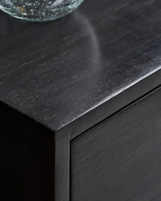 Bedsi zwarte wandtafel mangohout 35cm van House Doctor, van dichtbij met materiaal en textuur zichtbaar