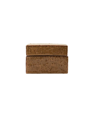 Bewaardozen Treasure Bruin 12x12x8cm van House Doctor, recht van voren met vorm en afwerking zichtbaar