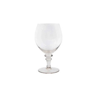 Helder bierglas Main met ronde kelk, gedecoreerde steel en ronde voet op witte achtergrond