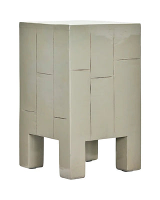 Bijzettafel Brick Zand 30x30x50cm van House Doctor, recht van voren met vorm en afwerking zichtbaar