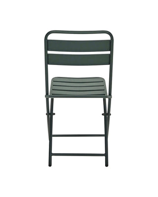 Bistro set Helo groen van House Doctor, van opzij met vorm en constructie zichtbaar