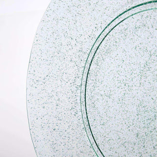 Bord Rain blauw glas 27cm - 2 stuks van House Doctor, met een close-up van de afwerking