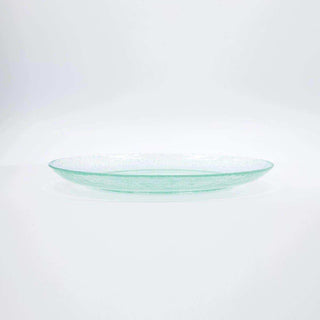 Bord Rain blauw glas 27cm - 2 stuks van House Doctor, van opzij met zicht op vorm en constructie