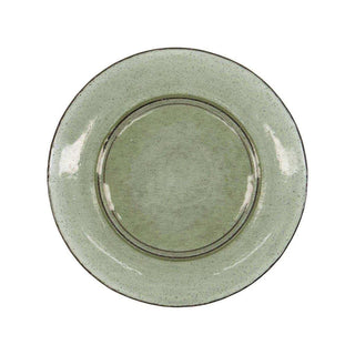 Bord Rain groen glas 27cm - 2 stuks van House Doctor, van bovenaf met zicht op vorm en indeling