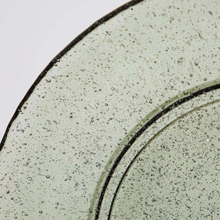 Bord Rain groen glas 27cm - 2 stuks van House Doctor, met een close-up van de afwerking