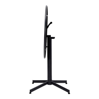 Buitentafel Helo zwart 70cm van House Doctor, met een close-up van de afwerking