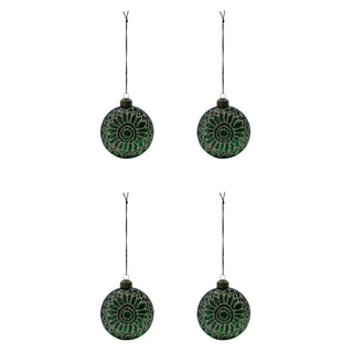 Circulo kerstballen groen - 4 stuks van House Doctor, duidelijk als hoofdfoto afgebeeld