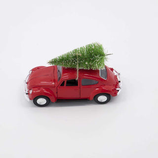 Decoratie auto Xmas rood groot van House Doctor, van opzij met vorm en constructie zichtbaar