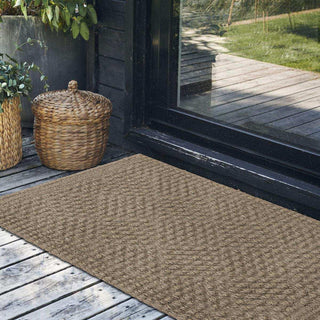 Deurmat Clean naturel 130x85cm van House Doctor, toegepast in een sfeervolle interieursetting