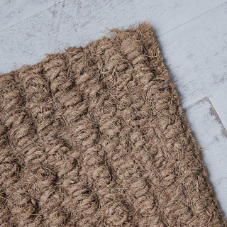Deurmat Clean naturel 90x60cm van House Doctor, van dichtbij met materiaal en textuur zichtbaar