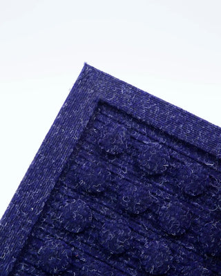 Deurmat Entry blauw 45x75cm van House Doctor, van dichtbij met stof en structuur zichtbaar