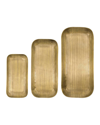 Dienbladen Plato goud - 3 stuks van House Doctor, duidelijk als hoofdfoto afgebeeld