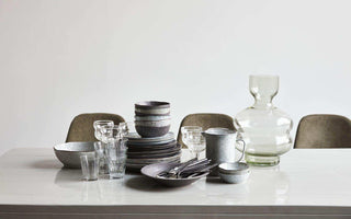 Assiette à dîner Rustic gris foncé 27cm - Het Adres