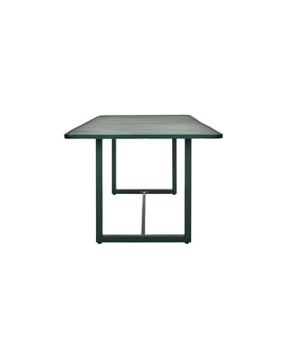 Eettafel Helo groen 90x200cm - outdoor van House Doctor, van opzij met vorm en afwerking zichtbaar