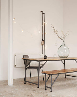 Eettafel Party naturel 80x180cm van House Doctor, toegepast in een sfeervolle interieursetting