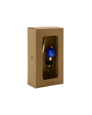 Flessen opener en stop blauw van House Doctor, recht van voren met vorm en afwerking zichtbaar