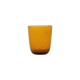 Glas Raba amber 10cm - 4 stuks van House Doctor, recht van voren met vorm en afwerking zichtbaar