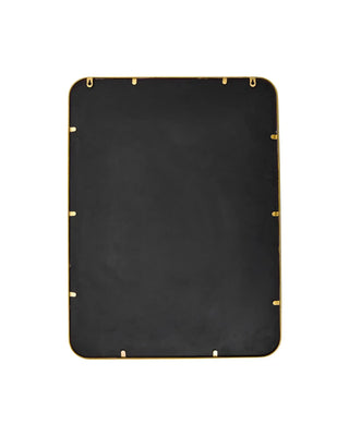 Gouden spiegel met afgeronde hoeken 60x80cm van House Doctor, recht van voren met vorm en afwerking zichtbaar