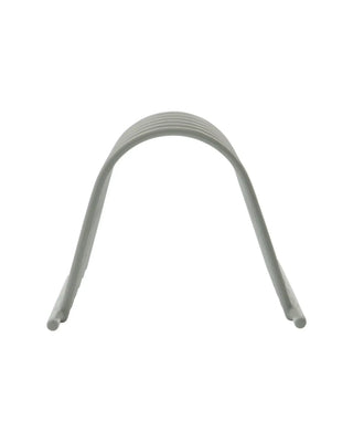 Grijze metalen bureau organiser 22cm van House Doctor, recht van voren met vorm en afwerking zichtbaar