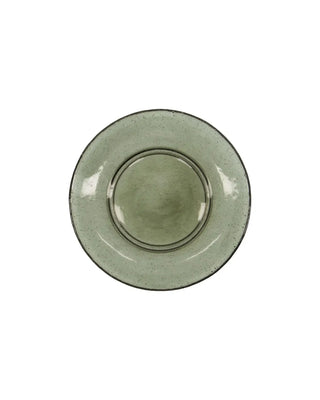 Groen glazen bord Rain 21cm - 2 stuks van House Doctor, vanuit een aanvullend productaanzicht