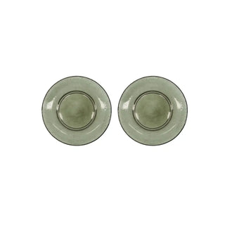 Groen glazen bord Rain 21cm - 2 stuks van House Doctor, duidelijk als hoofdfoto afgebeeld