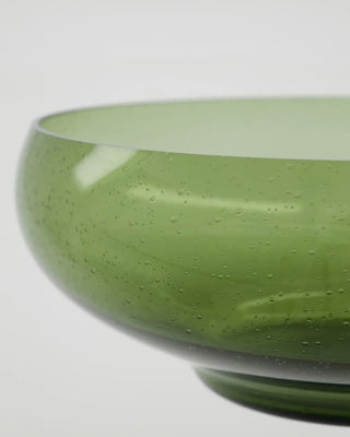 Groene glazen schaal Rain 24cm van House Doctor, in een gestileerde productopstelling