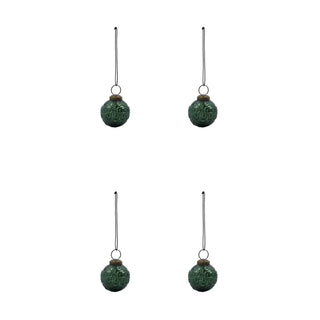 Groene kerstballen Roon glas - 4 stuks van House Doctor, duidelijk als hoofdfoto afgebeeld