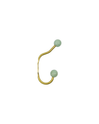 Haak Ball Aqua 13cm - 2 stuks van House Doctor, recht van voren met vorm en afwerking zichtbaar