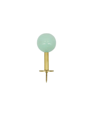 Haak Ball Aqua 5cm - 2 stuks van House Doctor, recht van voren met vorm en afwerking zichtbaar
