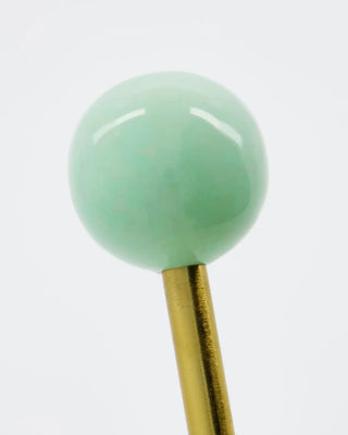 Haak Ball Aqua 5cm - 2 stuks van House Doctor, van opzij met vorm en afwerking zichtbaar