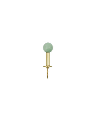 Haak Ball Aqua 8cm - 2 stuks van House Doctor, recht van voren met vorm en afwerking zichtbaar