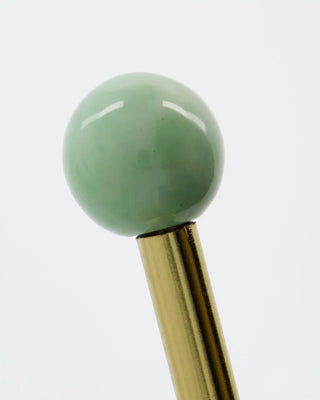 Haak Ball Aqua 8cm - 2 stuks van House Doctor, van opzij met vorm en afwerking zichtbaar