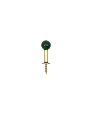 Haak Ball Groen 8cm - 2 stuks van House Doctor, recht van voren met vorm en afwerking zichtbaar