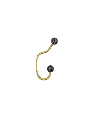 Haak Ball Zwart Wit 13cm - 2 stuks van House Doctor, recht van voren met vorm en afwerking zichtbaar