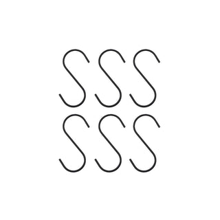 Snap Hook large black set of 6 - Het Adres