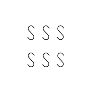 Hook Snap small black set of 6 - Het Adres