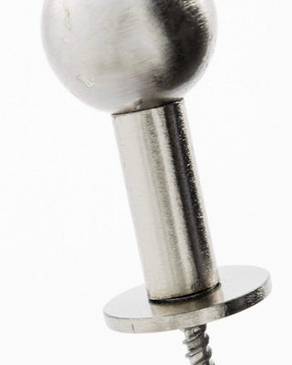 Haakjes Ball 2cm zilver - set van 2 van House Doctor, van opzij met vorm en afwerking zichtbaar