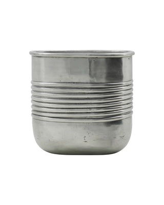 Hangende Bloempotten Groove zilver 18cm van House Doctor, vanuit een aanvullend productaanzicht