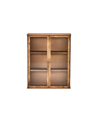 Hangkast Balance bruin 100cm van House Doctor, van opzij met vorm en afwerking zichtbaar