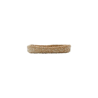 Jute dienbladen set naturel 36cm - set van 2 van House Doctor, van opzij met vorm en constructie zichtbaar