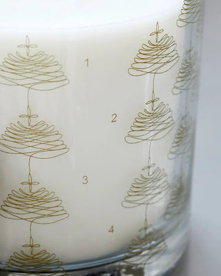 Kaars in glas Advent goudkleurig 12cm van House Doctor, in een gestileerde detailopstelling