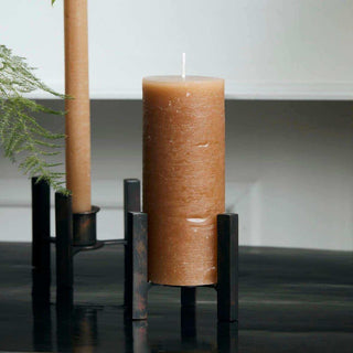 Candela Rustic camel 15cm - 2 pezzi - Het Adres