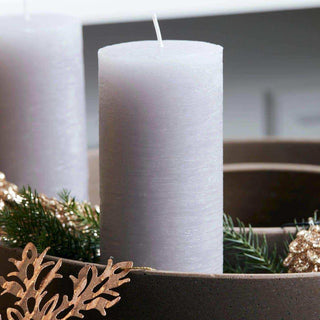 Candle Rustic grey 15cm - 2 pieces - Het Adres