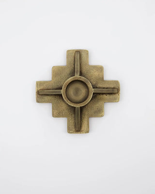 Kandelaar Castle antiek brons 6,5cm van House Doctor, van opzij met vorm en afwerking zichtbaar