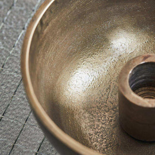 Kandelaar Crown brons 12cm van House Doctor, van dichtbij met materiaal en textuur zichtbaar