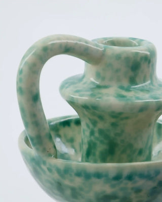 Kandelaar Diva groen 14cm van House Doctor, van dichtbij met materiaal en afwerking zichtbaar